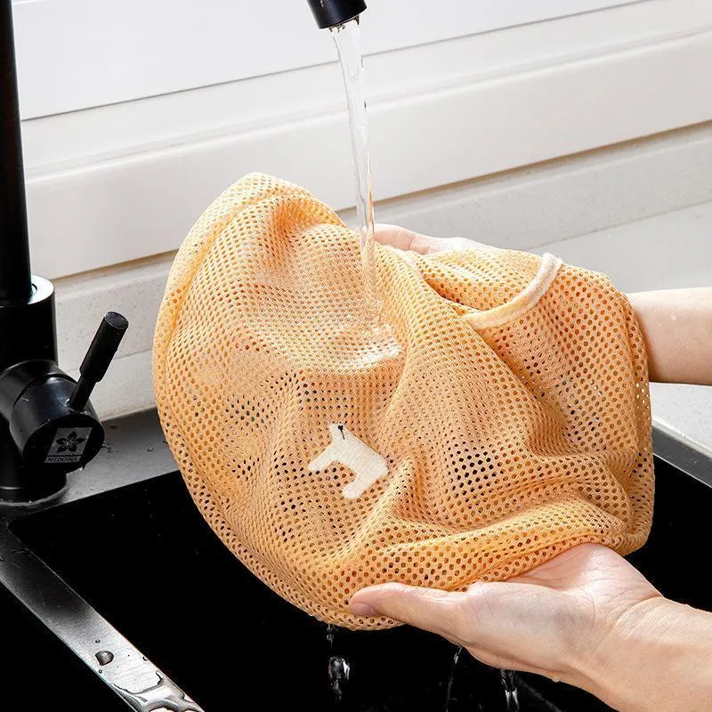 Kitchen Storage Mesh Bag 1PC 3Colours Polyester