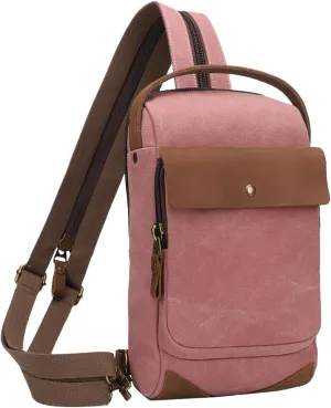 KL928 Canvas Sling Bag Crossbody Backpack Sling Backpack Shoulder Bag Casual Daypacks for Men Women