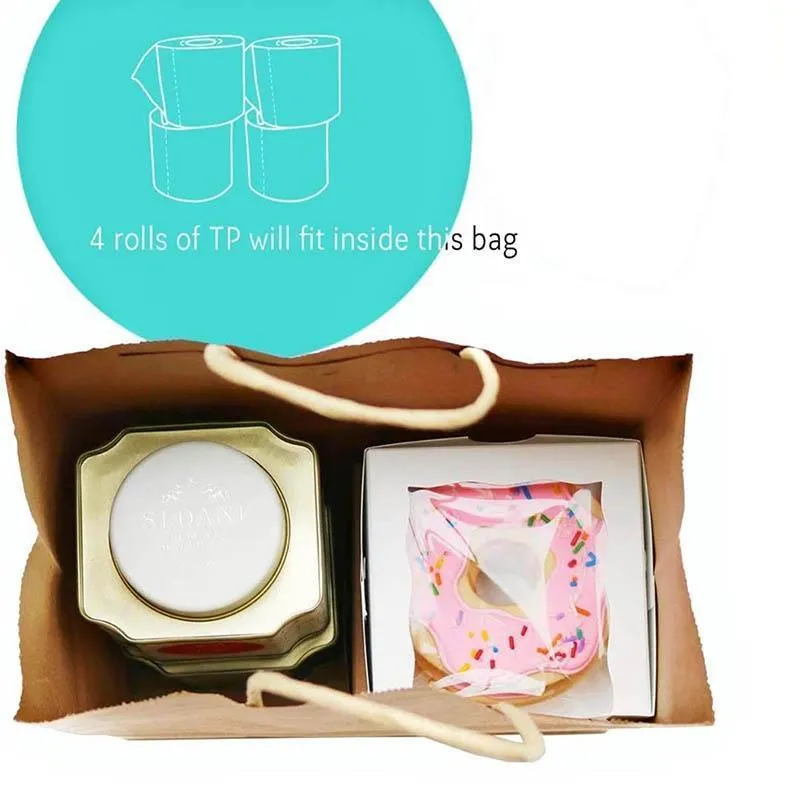 Kraft Carry Craft Paper Bags 50PCS 5Sizes Brown