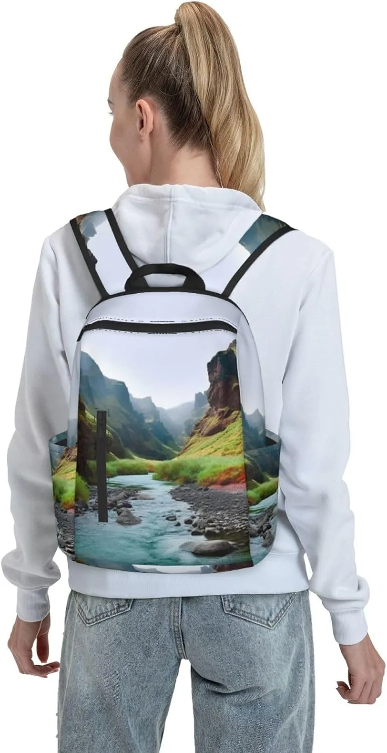 Laptop Backpack 14.7 Inch with Compartment Valley Rivers Laptop Bag Lightweight Casual Daypack for Travel