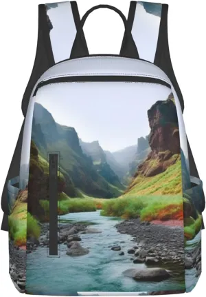 Laptop Backpack 14.7 Inch with Compartment Valley Rivers Laptop Bag Lightweight Casual Daypack for Travel