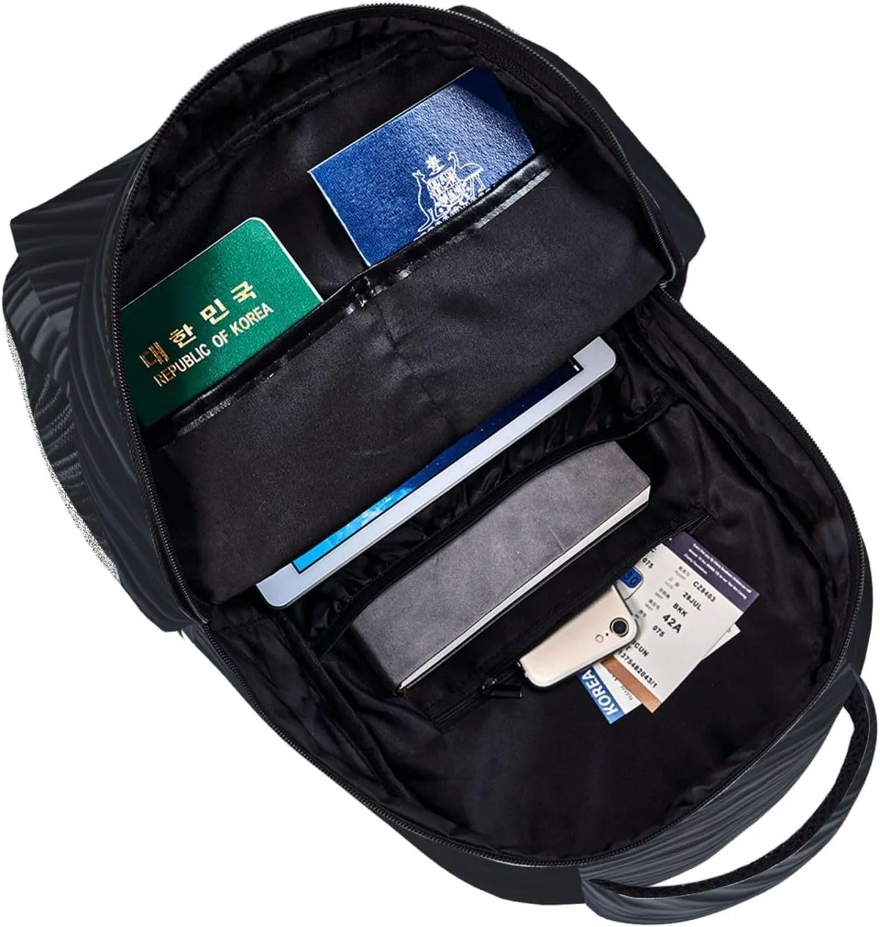 Laptop Backpack for Men Women Lightweight Travel Backpack Deep black waves Daypack Laptop Bag for Travel
