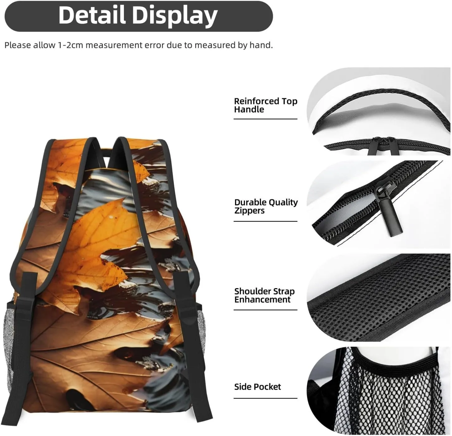 Laptop Backpack for Men Women Lightweight Travel Backpack Fall Leaves Daypack Laptop Bag for Travel