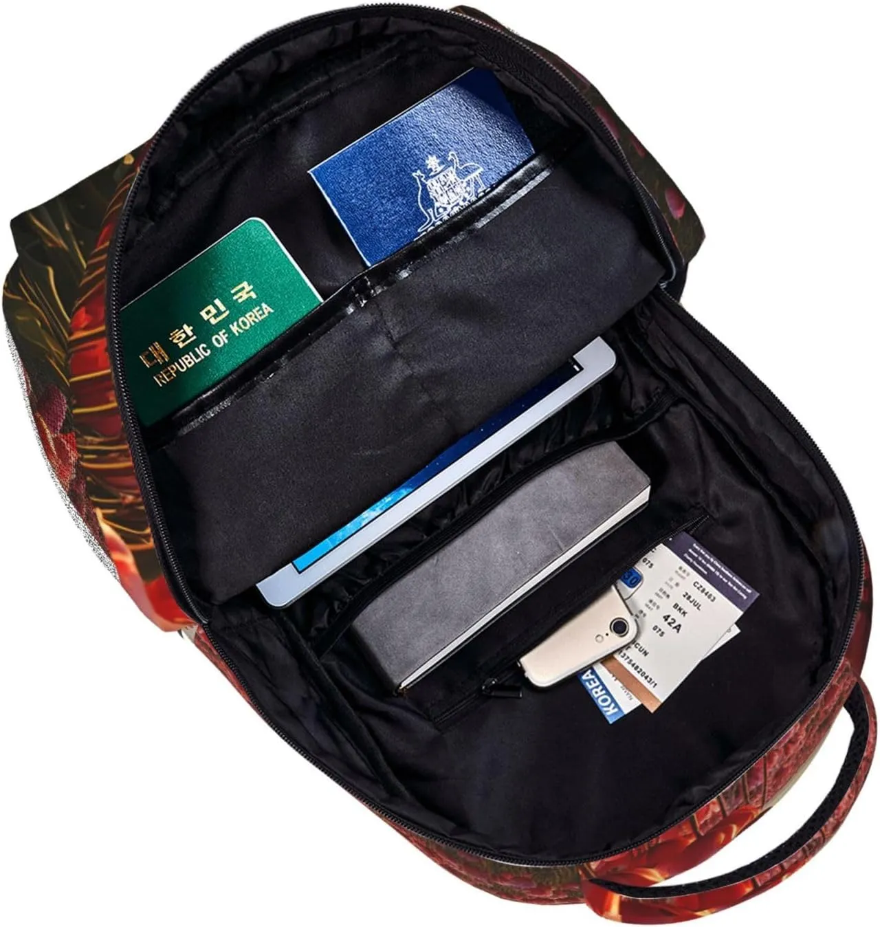 Laptop Backpack for Men Women Lightweight Travel Backpack Flower Field Daypack Laptop Bag for Travel