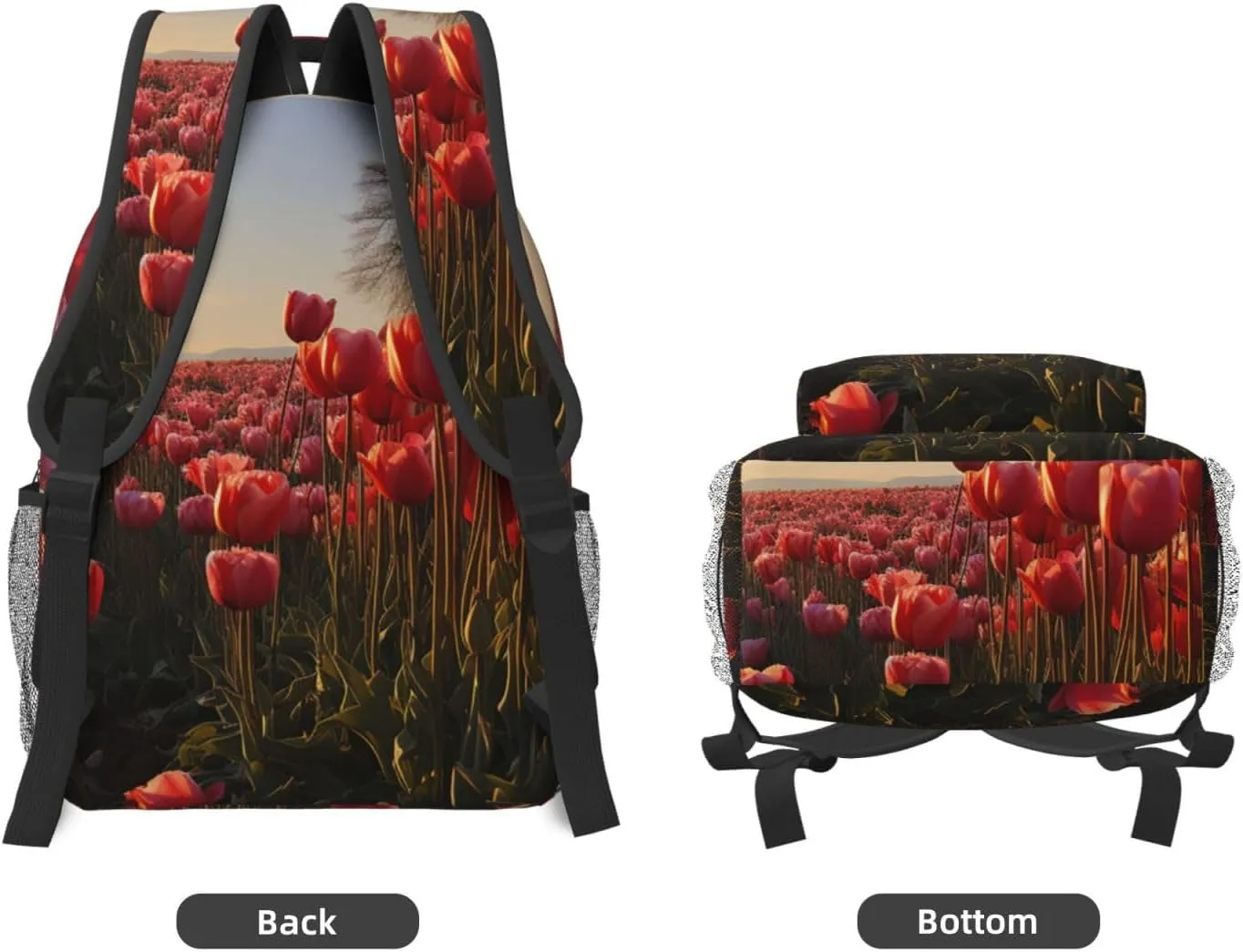 Laptop Backpack for Men Women Lightweight Travel Backpack Flower Field Daypack Laptop Bag for Travel