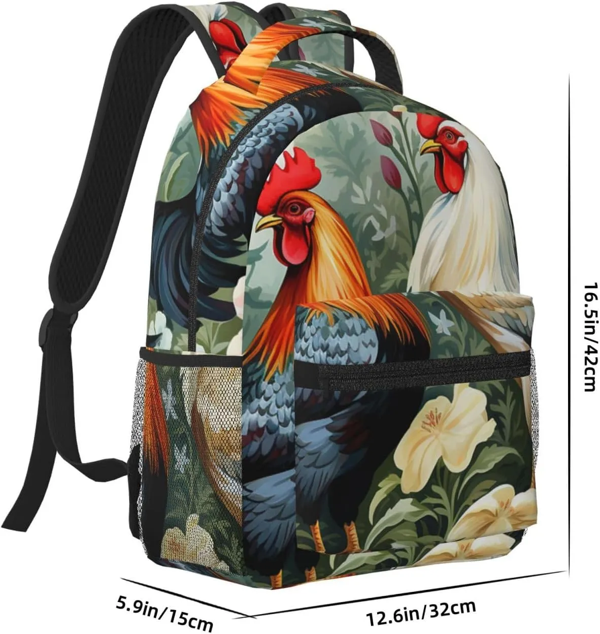 Laptop Backpack for Men Women Lightweight Travel Backpack Rooster Daypack Laptop Bag for Travel