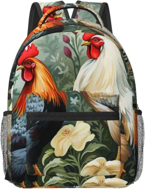 Laptop Backpack for Men Women Lightweight Travel Backpack Rooster Daypack Laptop Bag for Travel