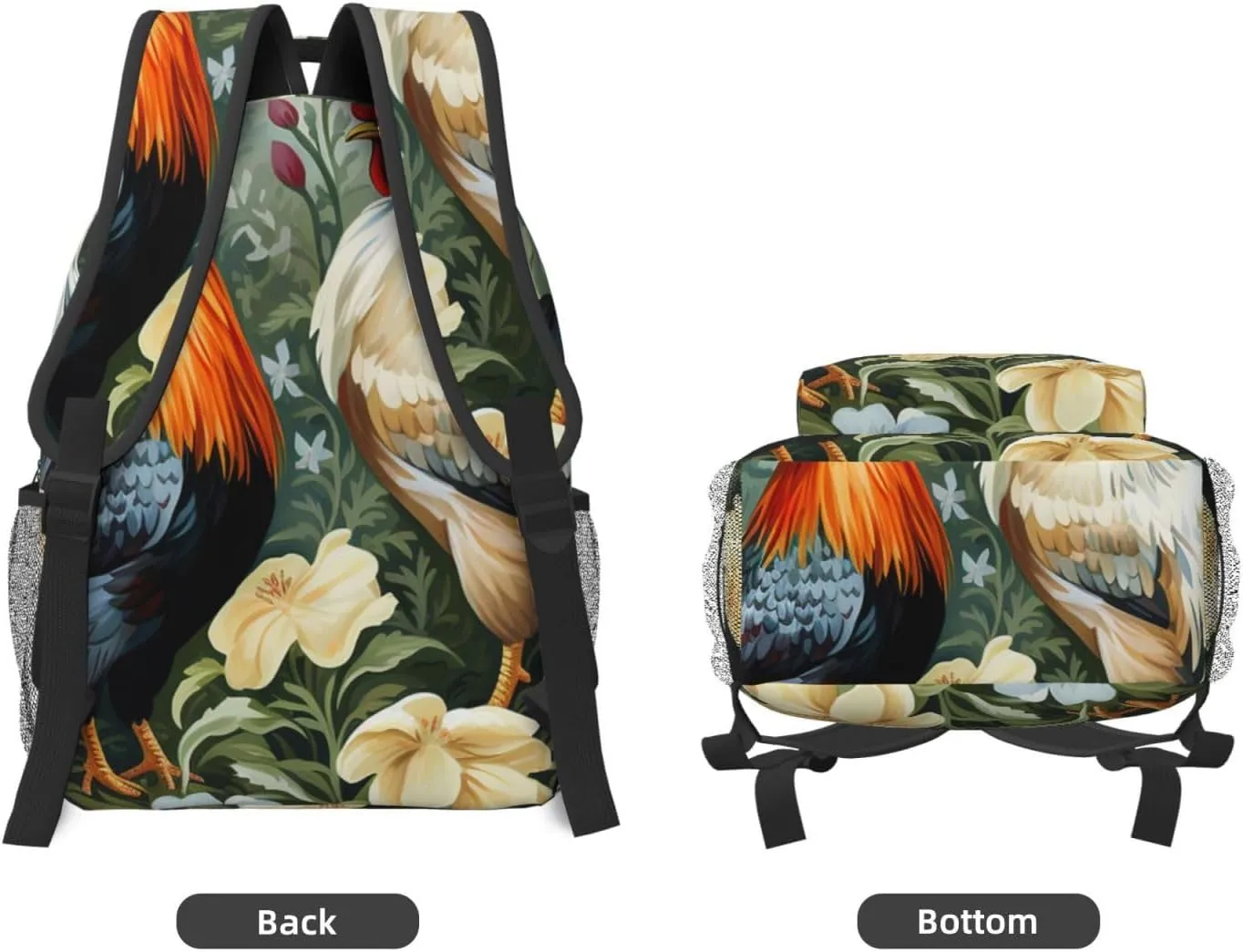 Laptop Backpack for Men Women Lightweight Travel Backpack Rooster Daypack Laptop Bag for Travel