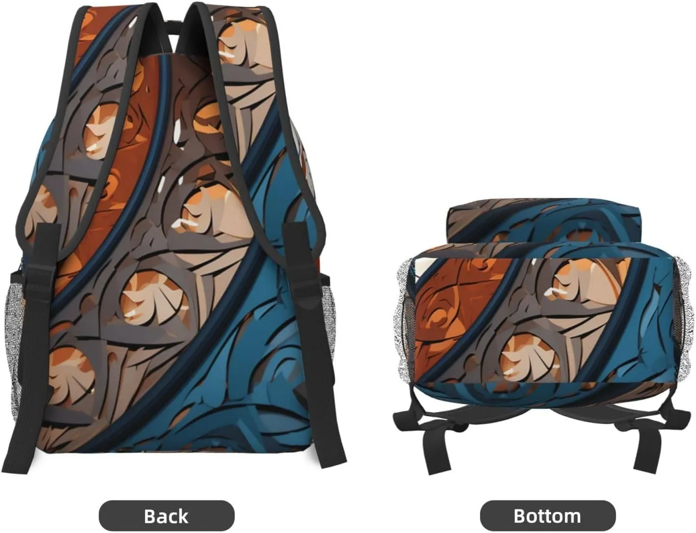 Laptop Backpack for Men Women Lightweight Travel Backpack Spiral and curve patterns Daypack Laptop Bag for Travel