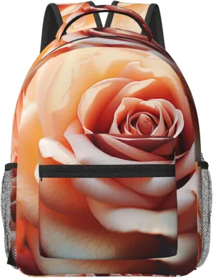 Laptop Backpack for Men Women Lightweight Travel Backpack Vintage Rose Blooms Daypack Laptop Bag for Travel