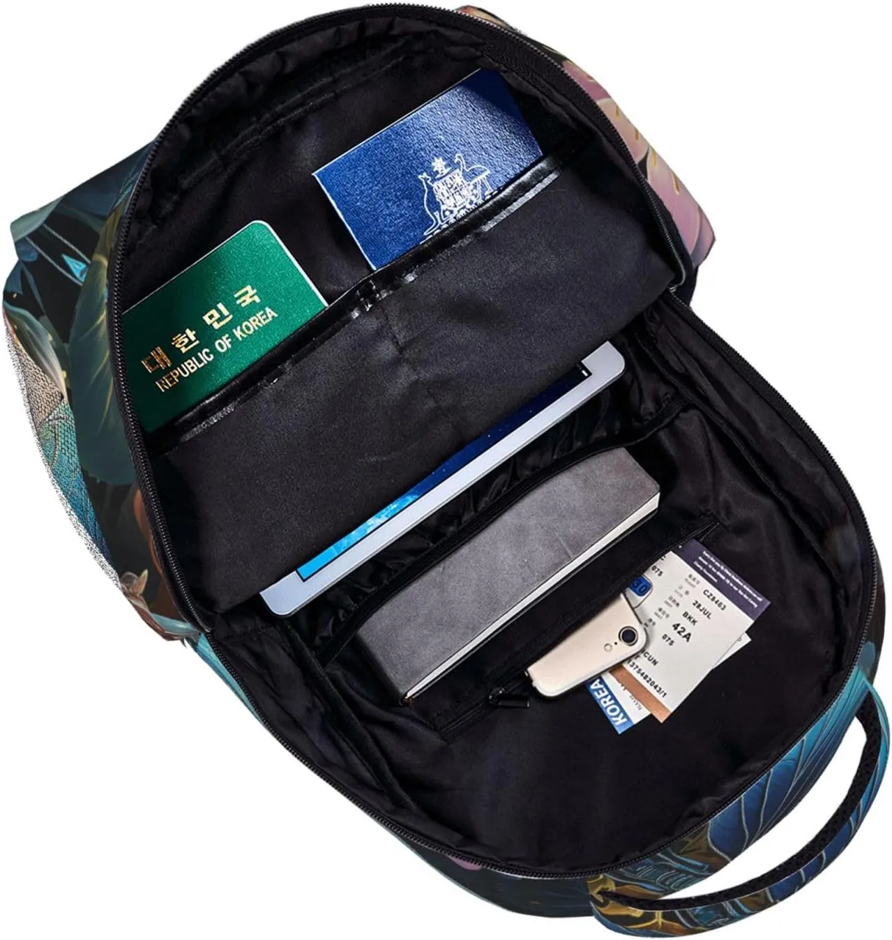 Laptop Backpack for Men Women Lightweight Travel Backpack Water lily and dragonfly Daypack Laptop Bag for Travel