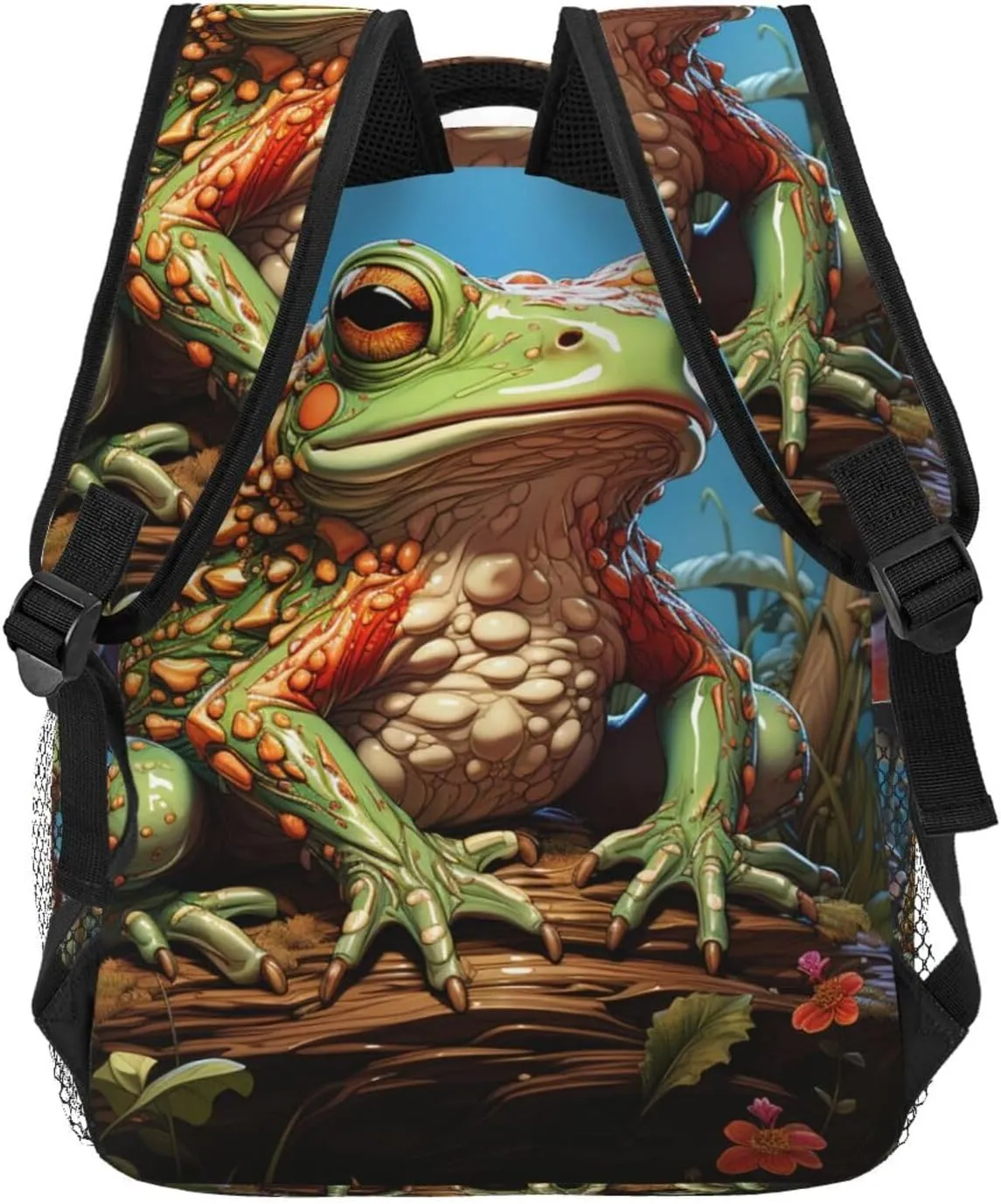 Laptop Backpack for Men Women Lightweight Travel Daypack Cartoon Frog Backpack Rucksack for Work