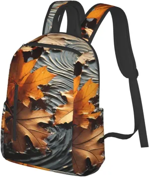 Laptop Backpack Lightweight Backpack for Men Women Daypack Fall Leaves Laptop Bag Casual Backpack for Travel