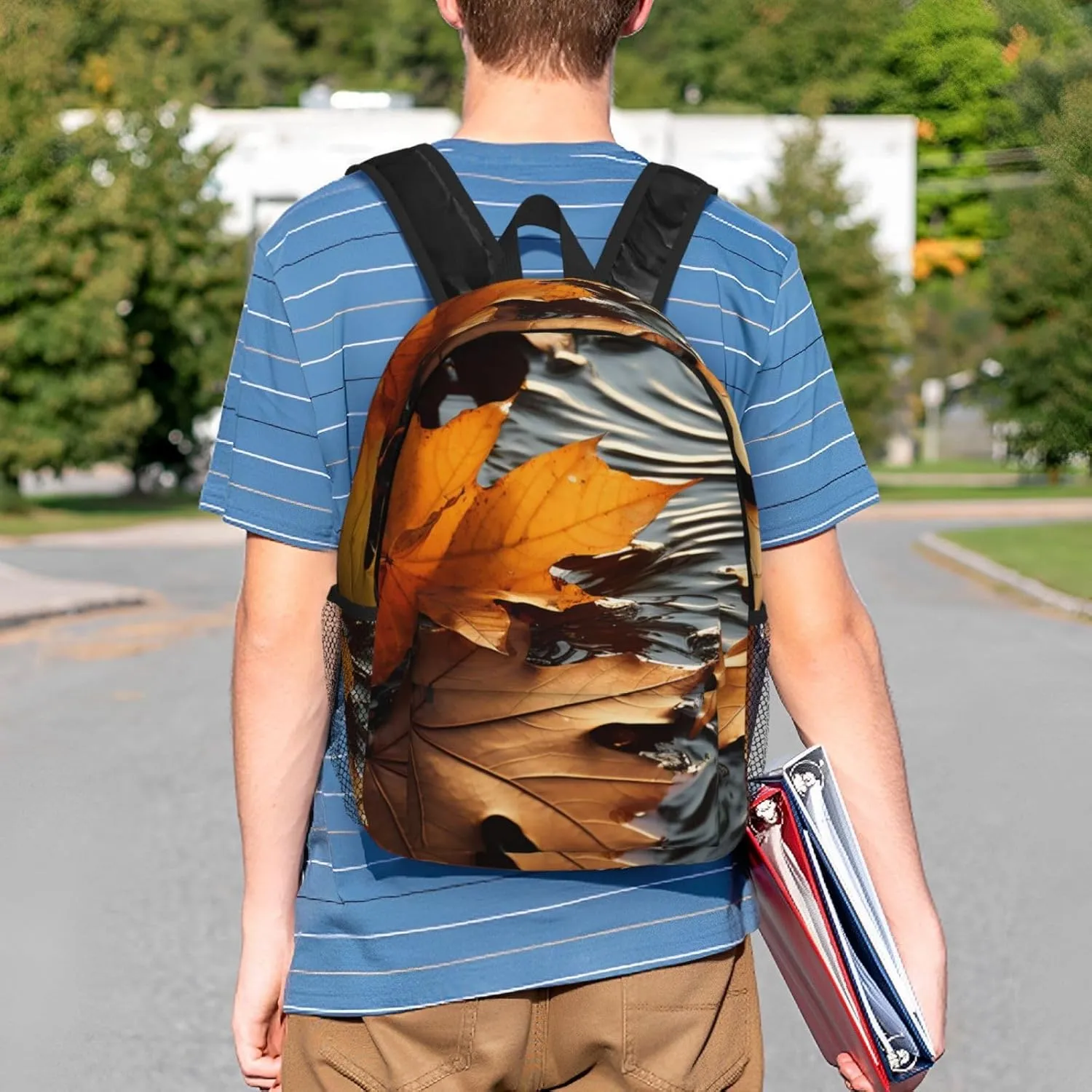 Laptop Backpack Lightweight Backpack for Men Women Daypack Fall Leaves Laptop Bag Casual Backpack for Travel