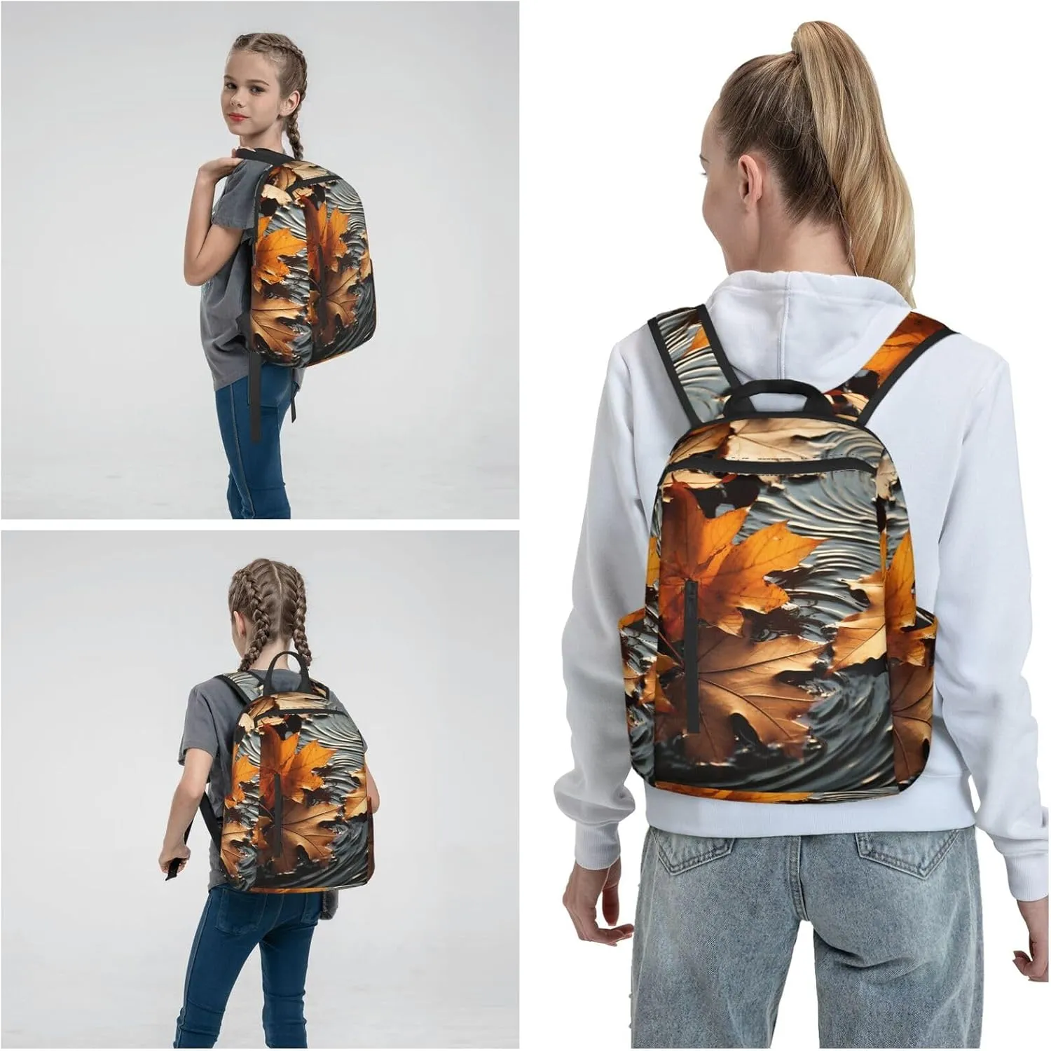 Laptop Backpack Lightweight Backpack for Men Women Daypack Fall Leaves Laptop Bag Casual Backpack for Travel