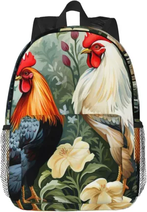 Laptop Backpack Lightweight Backpack for Men Women Daypack Rooster Laptop Bag Casual Backpack for Travel