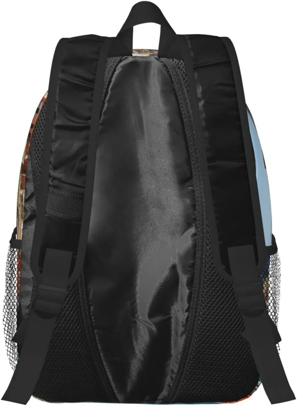 Laptop Backpack Lightweight Backpack for Men Women Daypack Seaside Town Laptop Bag Casual Backpack for Travel