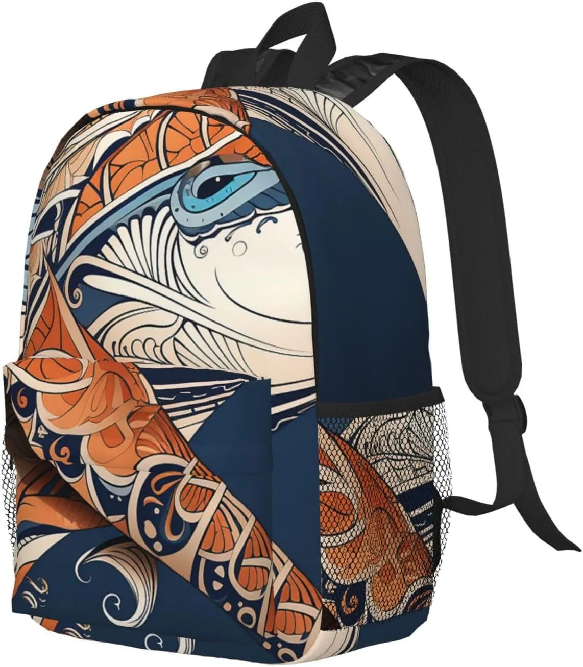 Laptop Backpack Lightweight Backpack for Men Women Daypack Shark with tribal pattern Laptop Bag Casual Backpack for Travel