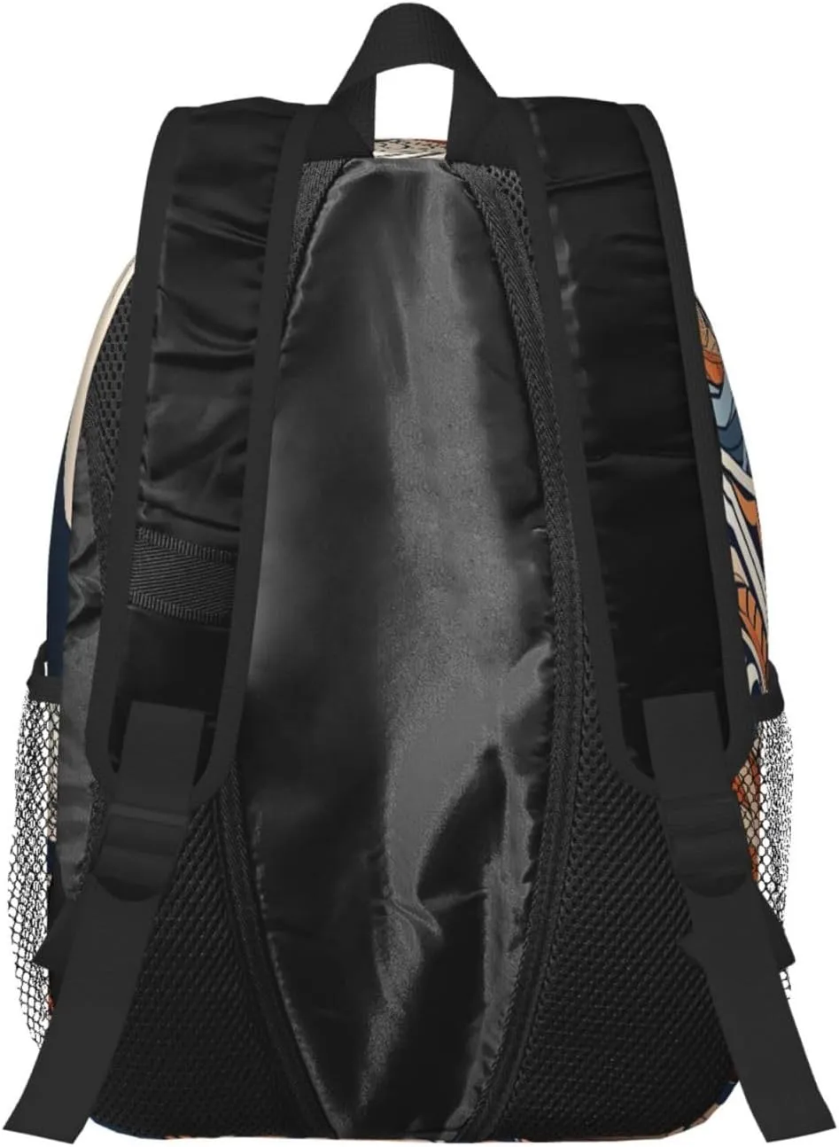 Laptop Backpack Lightweight Backpack for Men Women Daypack Shark with tribal pattern Laptop Bag Casual Backpack for Travel