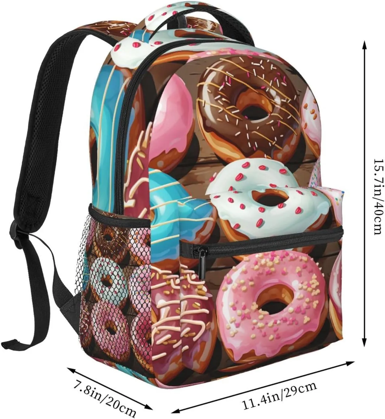 Laptop Backpack Lightweight Daypack for Men Women Donuts Backpack Laptop Bag for Travel Hiking