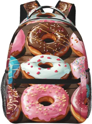 Laptop Backpack Lightweight Daypack for Men Women Donuts Backpack Laptop Bag for Travel Hiking