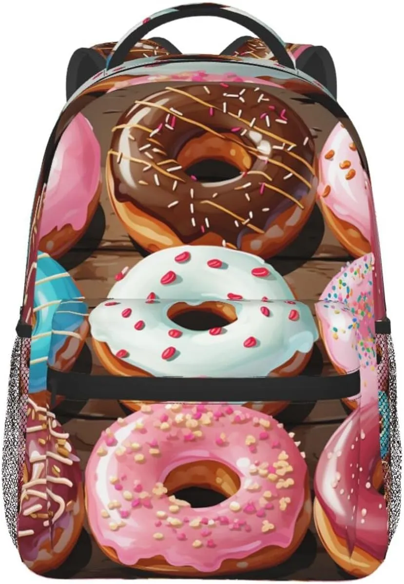 Laptop Backpack Lightweight Daypack for Men Women Donuts Backpack Laptop Bag for Travel Hiking