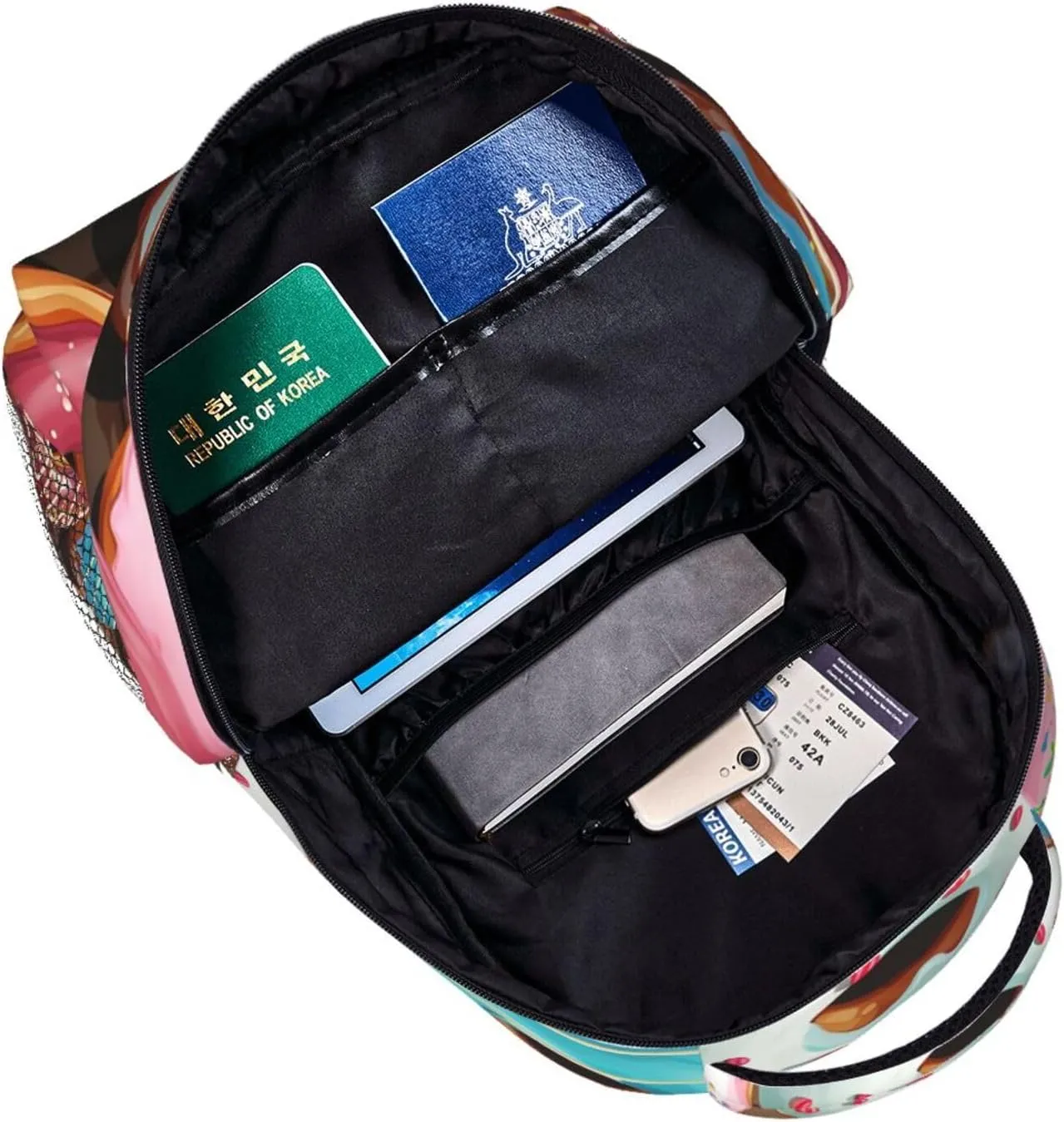 Laptop Backpack Lightweight Daypack for Men Women Donuts Backpack Laptop Bag for Travel Hiking