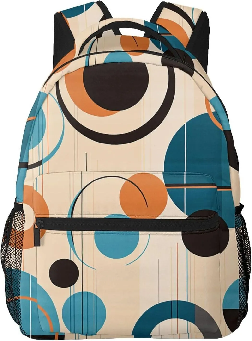 Laptop Backpack Lightweight Daypack for Men Women Echo Shapes & Circles Backpack Laptop Bag for Travel Hiking