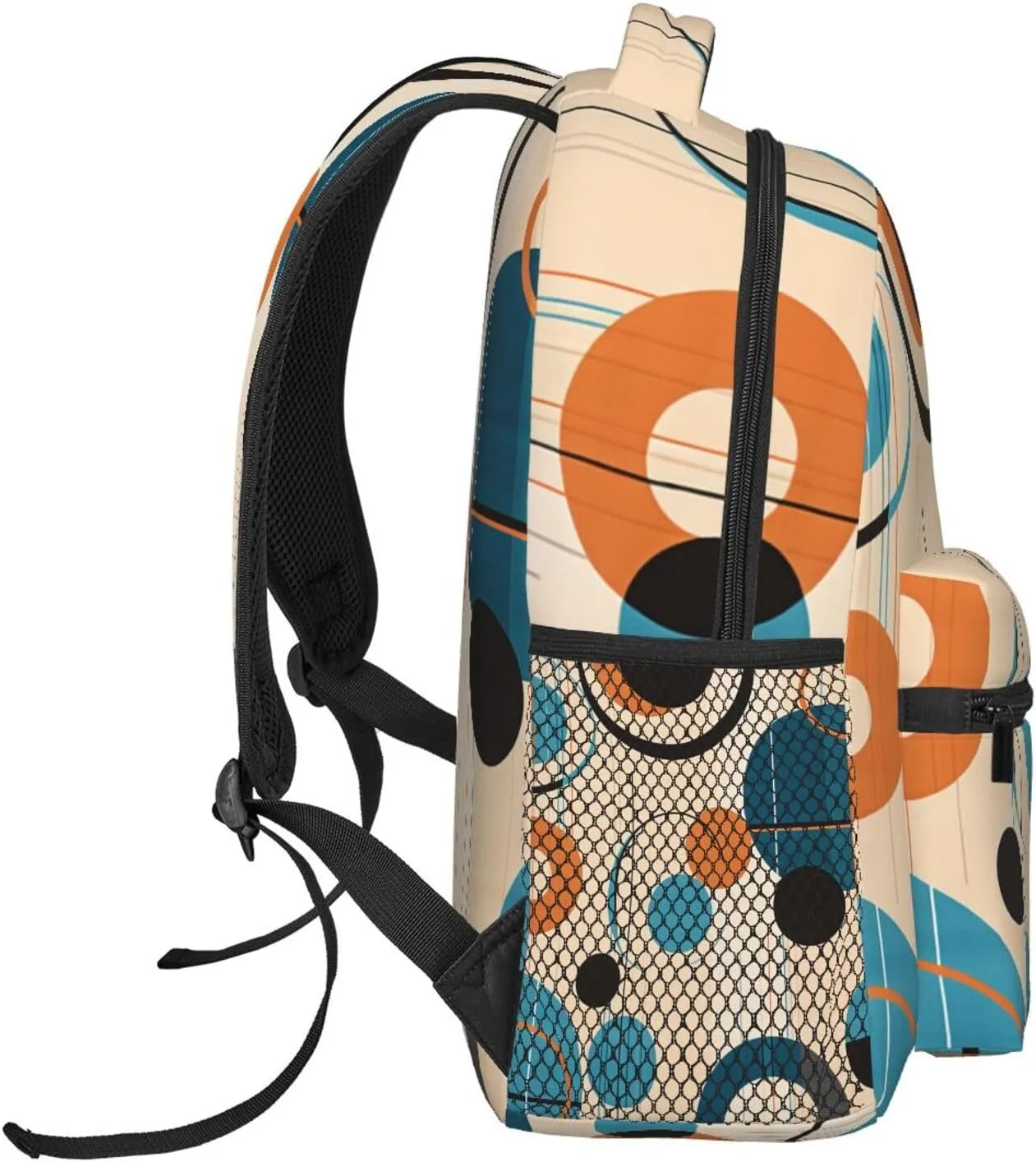 Laptop Backpack Lightweight Daypack for Men Women Echo Shapes & Circles Backpack Laptop Bag for Travel Hiking