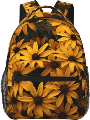 Laptop Backpack Lightweight Daypack for Men Women Rudbeckia Backpack Laptop Bag for Travel Hiking