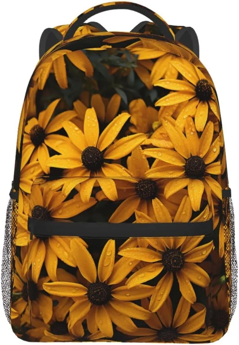 Laptop Backpack Lightweight Daypack for Men Women Rudbeckia Backpack Laptop Bag for Travel Hiking