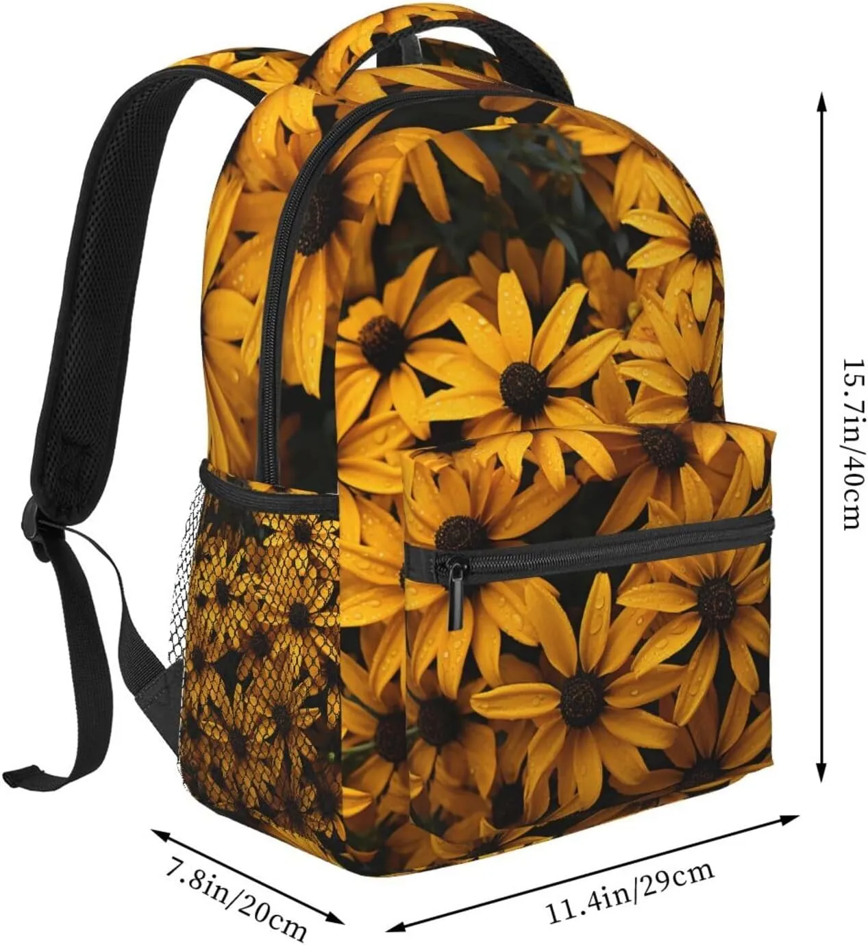 Laptop Backpack Lightweight Daypack for Men Women Rudbeckia Backpack Laptop Bag for Travel Hiking