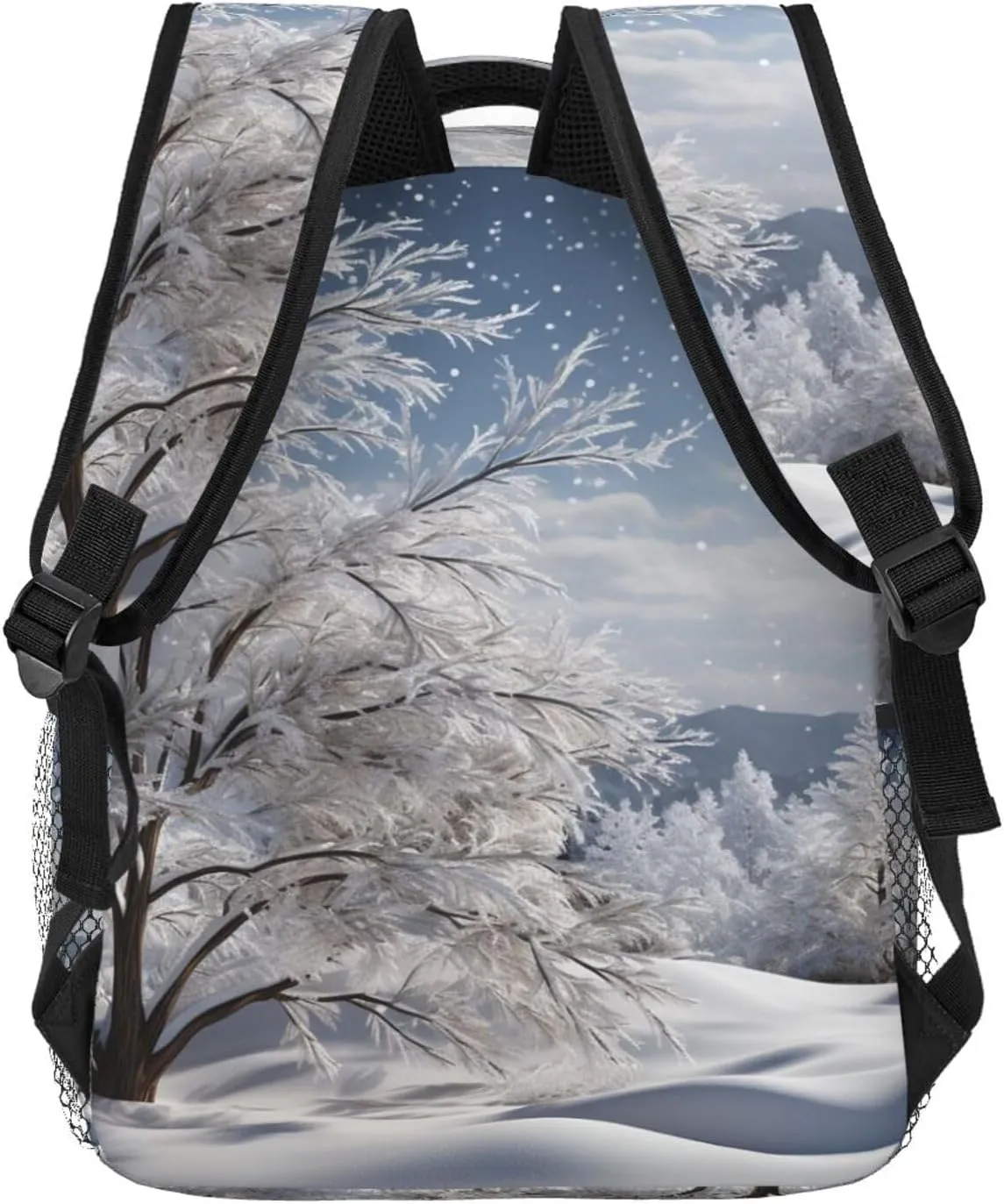 Laptop Backpack Lightweight Daypack for Men Women Snowflake Pine Tree Backpack Laptop Bag for Travel Hiking