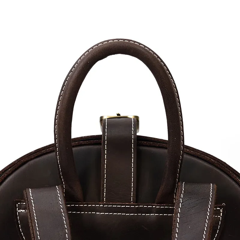 Leather Backpack Beetle Style Women Rucksack