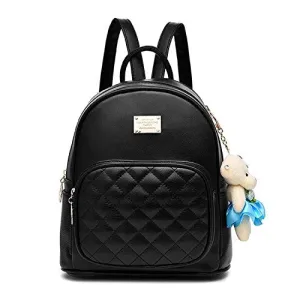 Leather School Travel Backpack for Women