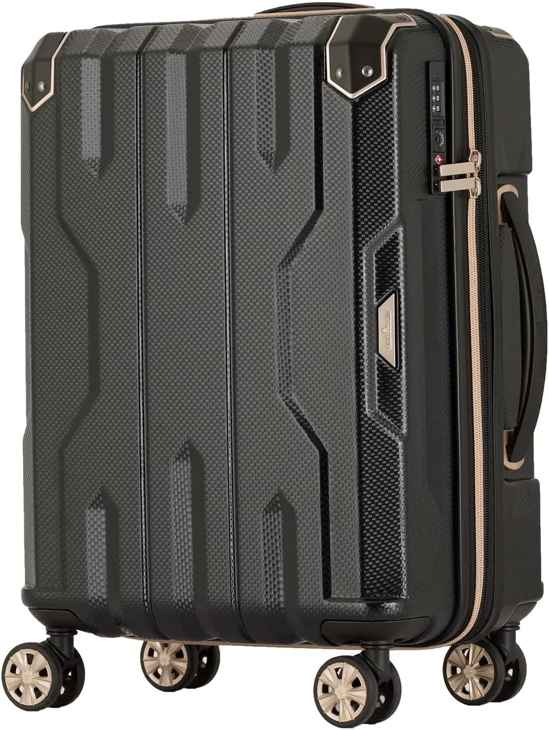 LEGEND WALKER SPATHA Hardside Expandable Luggage, Carry-On, 21-inch, Black, 5109-46-BK