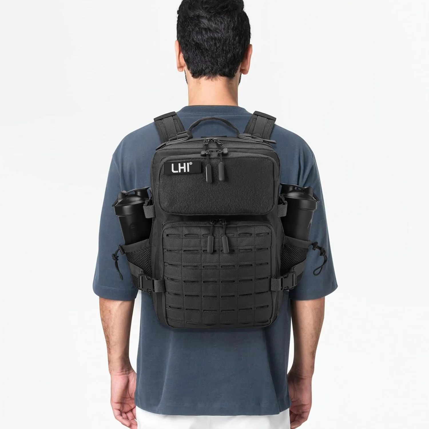 LHI Tactical Military Backpack for Men 25L/45L Large Molle Army Assault Pack 3 Day Hiking Rucksack With Bottle Holder