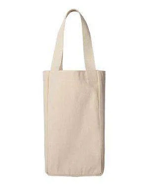 Liberty Bags Napa Two-Bottle Wine Canvas Tote Bag - 1726