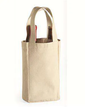 Liberty Bags Napa Two-Bottle Wine Canvas Tote Bag - 1726