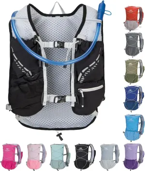 Lightweight Running Vest for Women and Men Hydration Backpack Pack with 1.5L Water Bladder Bag Running Gear Accessories for Hiking Trail Cycling Marathon