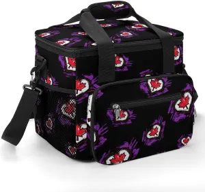 Love Canada Canadians Heart Soft Cooler Bag Insulated Grocery Bags Large Lunch Box for Travel Camping Car