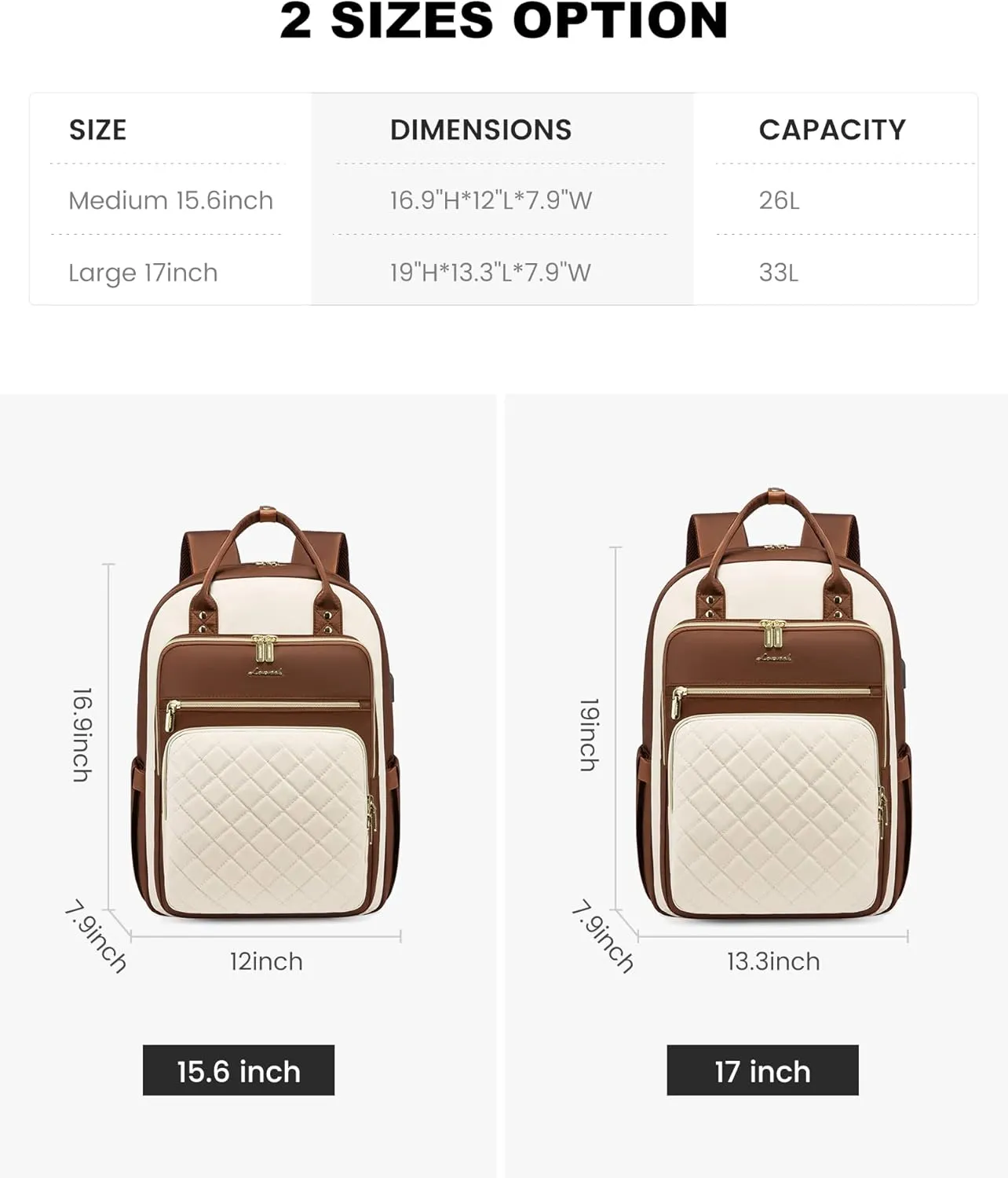 LOVEVOOK Laptop Backpack for Women, Fashion Travel Work Commuter Backpack Purse with USB Port, Lightweight Casual Daypacks, Nurse Teacher College Computer Bag, Fit 15.6" Laptop