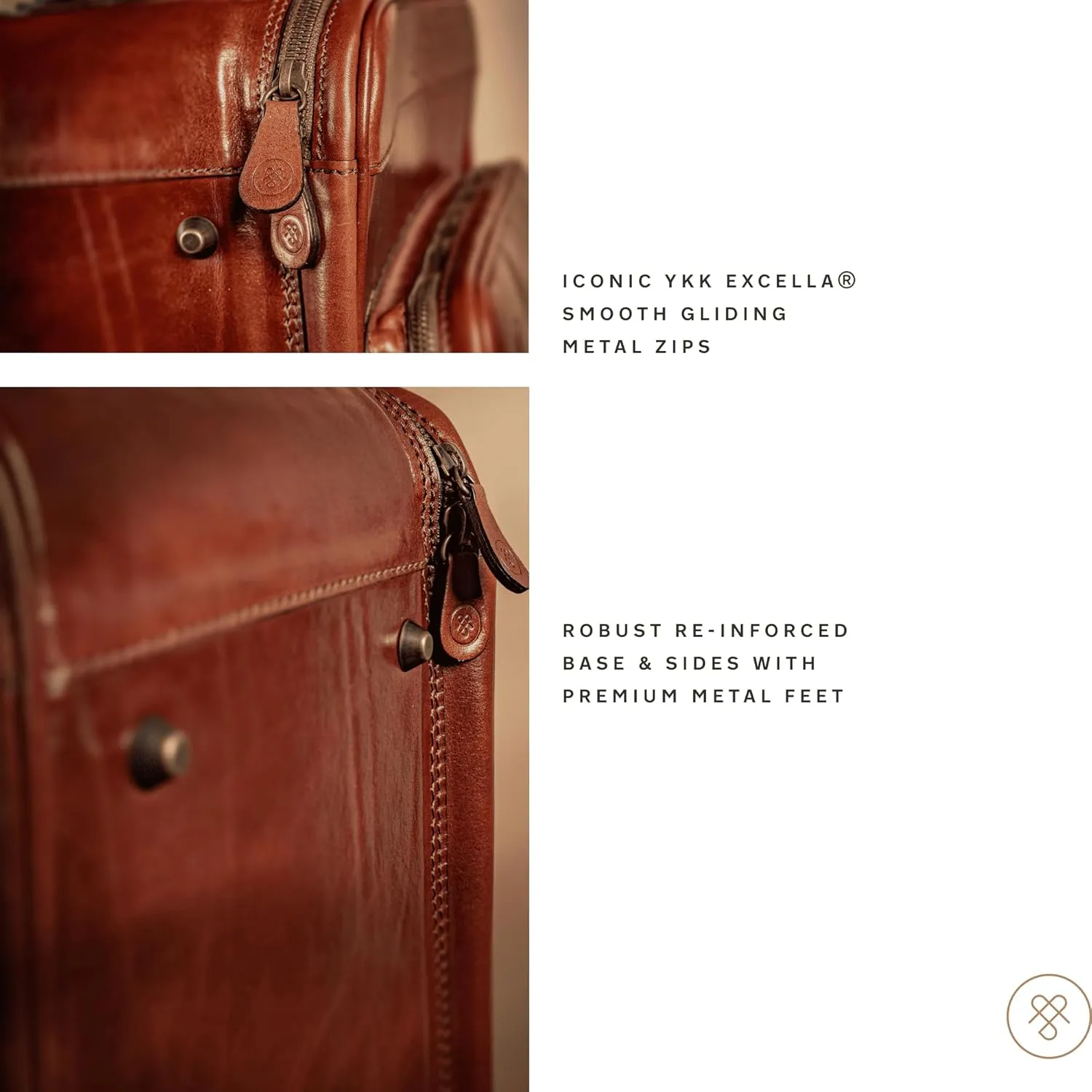 Maxwell Scott - Luxury Leather Wheeled Rolling Trolley Case Luggage for Luxury Travelling - The Piazzale Chestnut Tan