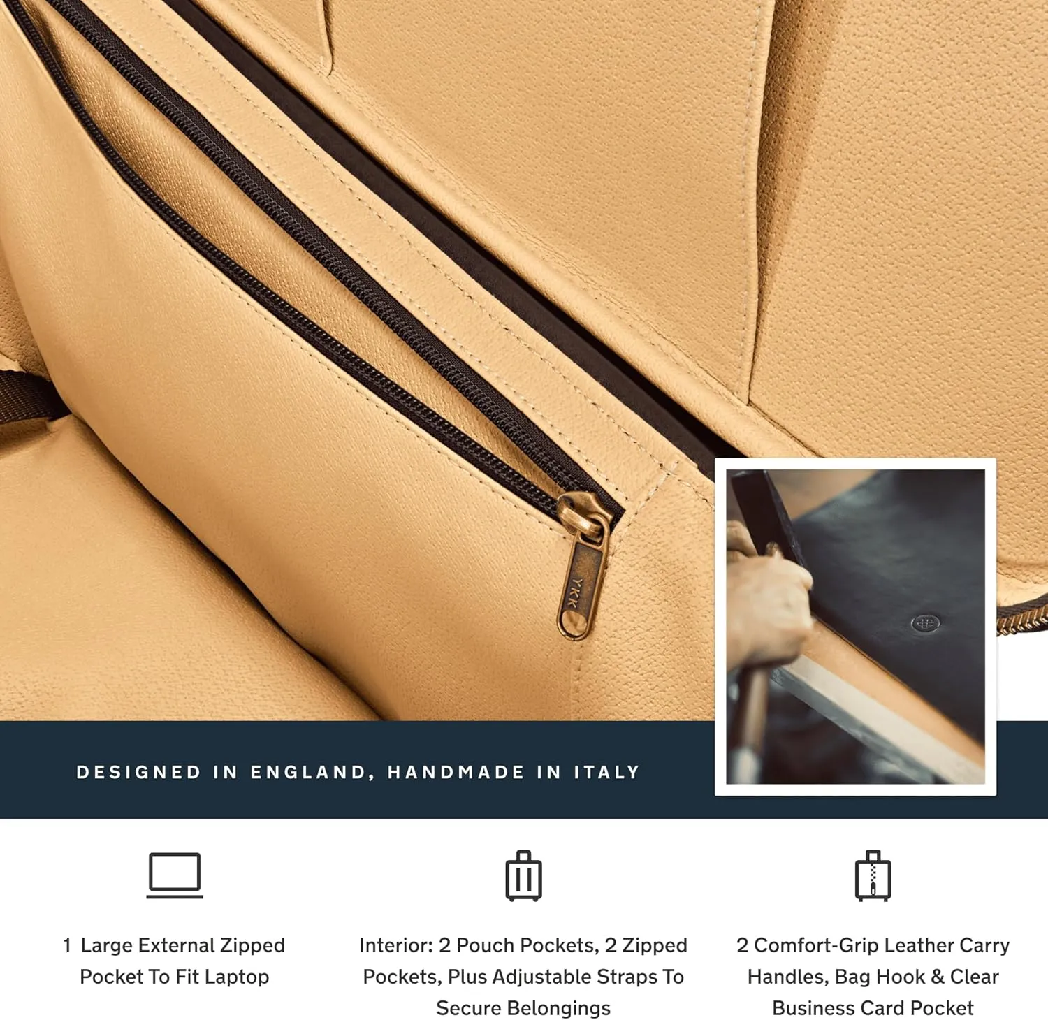 Maxwell Scott - Luxury Leather Wheeled Rolling Trolley Case Luggage for Luxury Travelling - The Piazzale Chestnut Tan