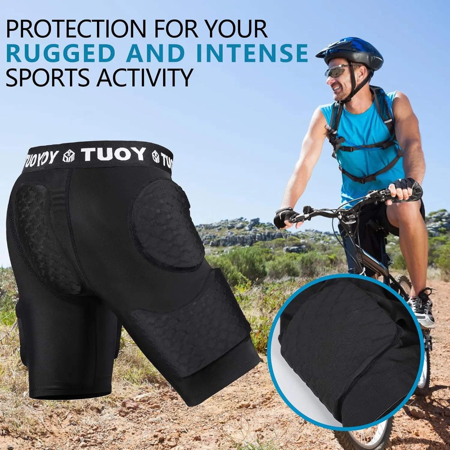 Men's Football Girdles Hip Thigh Butt Tailbone Protector Adult Athletic Protective for Rugby Baseball Skate