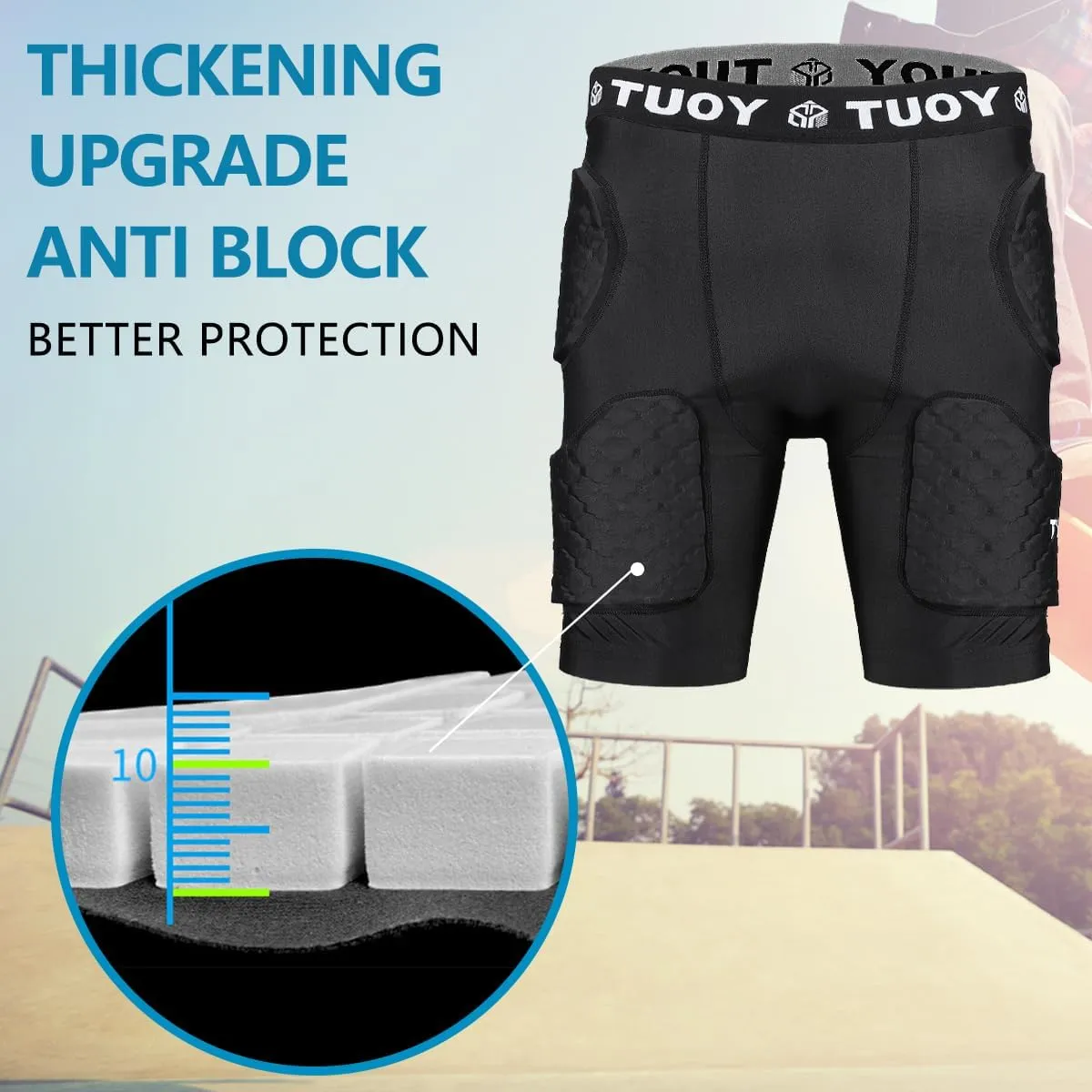 Men's Football Girdles Hip Thigh Butt Tailbone Protector Adult Athletic Protective for Rugby Baseball Skate