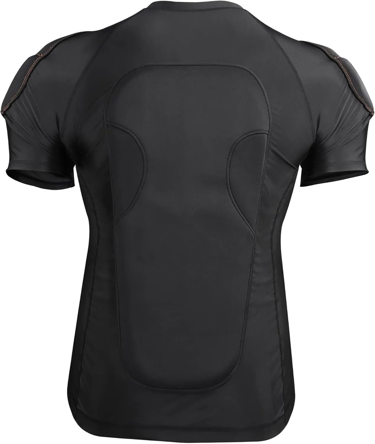 Mens Skating Padded Shirt for Snowboard Skiing Compression Shirt with Pads Chest Protector, Protective Whole Back Shoulder Adult Impact 3D Undershirt Heart Guard for Football Lacrosse