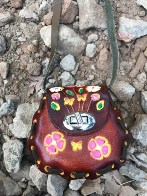 Mexican Tooled Leather Latigo Purse