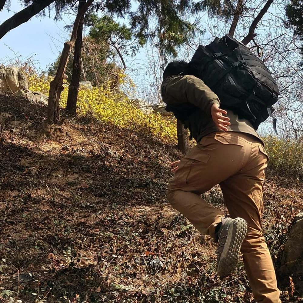 Military Tactical Backpack 45L Large Tactical Backpack for Men, Hiking Rucksack With Bottle Holder