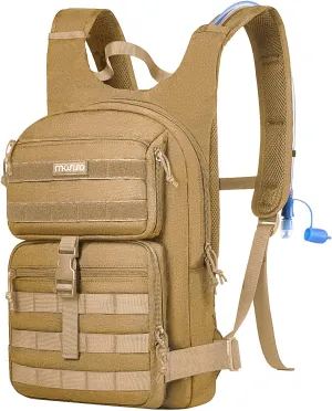 MOSISO Tactical Hydration Pack Backpack, Lightweight Military Daypack Water Backpack Rucksack Bag with 3L Water Bladder